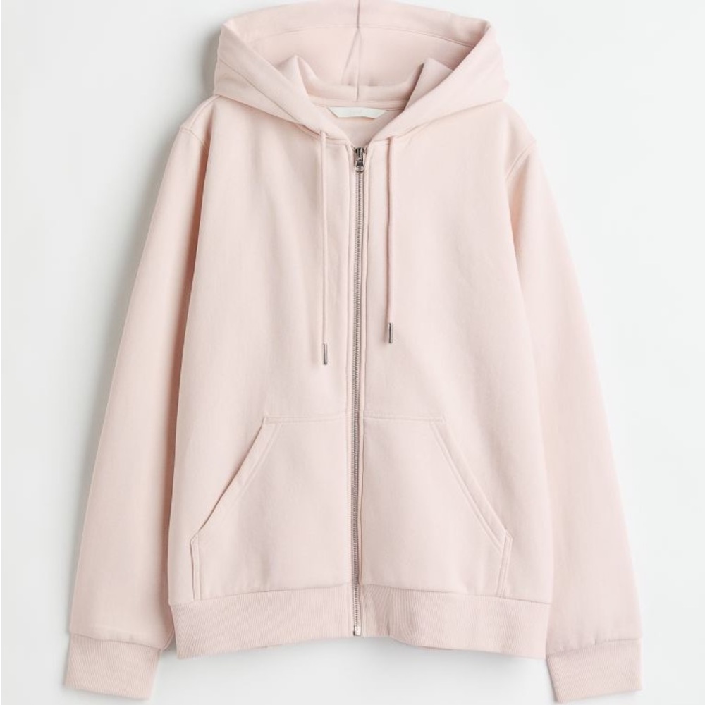 H&M || pink zip up hoodie - Picture 1 of 9